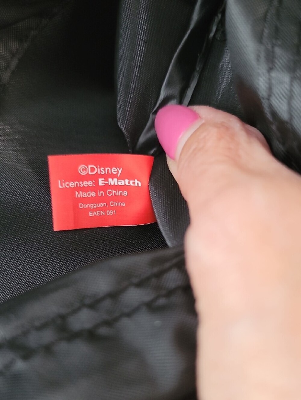 Disney Black and Gold Mickey Mouse Drawstring Backpack Bag - Picture 5 of 7